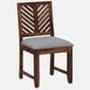 Alaca Sheesham Wood Dining Chairs in Rustic Teak Finish Set of 2