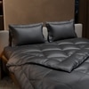 Stoa Paris Comforter Set Double Bed, 300TC Satin Double Bed Comforters in Twilight Embrace