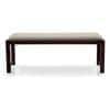 Oribi Dining Bench In Mahogany Finish With Wheat Brown Fabric