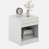 Kane Bed Side Frosty White Finish