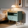 Verdeluxe Wood Side Table in Green Colour