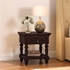 Miraya Solid Wood Bedside Table in Mahogany Finish