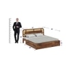 Sunburst Ratan Solid Wood King Size Storage Bed