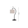 White Jute Curvy table lamp with Iron Base (SP09)