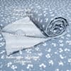 Grey Floral 4 Pcs Comforter set with Queen size bedsheet + 2 Pillow covers