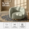 Elegantensemble Wood 1 Seater With Upholstery Non Storage Sofa In Beige Colour