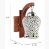 Devansh Solid Wood Electric Wall Light in Brown Colour with Multi Shade Count of 1 Light