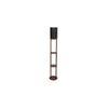 Bijou Black Cotton Floor Lamp with Solid Wood