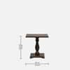 Blacon Sheesham Wood End Table in Warm Chestnut Finish