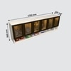 Aluminium Black Profile 6 Tinted Glass Handless Shutter  In Highland Pine Finish