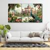 The Castle Decor Pichwai Madhubani Wall Painting Wooden Framed 27x48 Inch (Style 2)