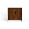 Brooklyn Engineered Wood Dual Tone 2 Doors with Lock Shoe Rack Cabinet Slipper Footwear Stand Organizer can Store Up to 16 Pairs for Home (Brown Maple & White with Elegant Gold Motif)