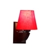 Devansh Solid Wood Electric Wall Light in Red Colour with Red Shade Count of 1 Light