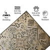 Luxe Home Polyester Stone Mosaic Carpet – (3x5 Feet, Multicolor, TPR)