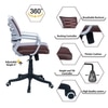 Xxeana Mid Back Ergonomic Chair in Brown Colour