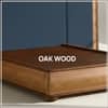 Elowen Softline King Size Bed in velvet With Oak wood Frame & Hydraulic Storage