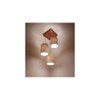 Elementary Brown Solid Wood Cluster Hanging Light