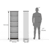 Riley Dual Tone Bookshelf in White Finish
