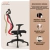 Kepler Brooks Marvel Lite Office Desk Chair in Black Red Colour