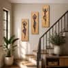 The Castle Decor Tribal Dancer Wall Art Set of 3 36x39 Inch