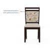 Alaine Dining Chair In Mahogany Finish With Calico Floral Colour