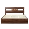 Yumako Harmony Bedroom Set – Queen Bed, 3-Door Wardrobe & Bedside Table in Walnut Finish – Engineered Wood