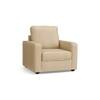 Apollo Compact High Back 1 Seater Fabric Sofa in Pearl Colour