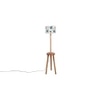 Hazelle Multicolour Cotton Shade Floor Lamp