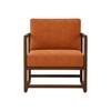 Aura Boucle Fabric Arm Chair in Orange Colour