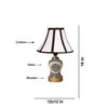 Devansh Multi Cotton Shade Lamp With Wood & Mosaic Glass Base For Decoration/Office/Home/Gifting/Study For Decoration/Office/Home/Gifting/Study