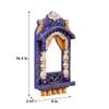 Desert Art Wooden Handpainted Blue Jharokha Wall Frame 16 Inch
