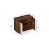 Cylvie Engineered Wood Dual Tone 2 Doors Shoe Rack Cabinet Slipper Footwear Stand Organizer with Handleless/Push to Open Design Up to 12 Pairs for Home (Brown Maple & White)