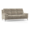 Emila 3 Seater Fabric Sofa In Fossil Weave Colour