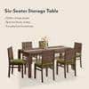 Atlas Crest Solid Wood 6 Seater Dining Table with Atlas Dining chairs Set