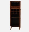 Lifty Sheesham Wood Tall Bar Cabinet In Provincial Teak Finish