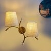 Devansh Metal Electric Wall Light in Gold Colour with White Shade Count of 2 Lights