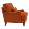 Dexter Boucle Fabric Lounge Chair in Orange Colour