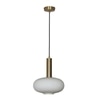 Maloto Frosted White Luster And Brass Hanging Light