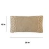 Archer Knit Cotton Cushion Cover  Latte 12X20  Inches