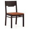 Kerry Dining Chairs Set Of 2 In Mahogany Finish With Burnt Orange Fabric Colour