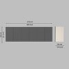 6 Door Mirror Glossy Triple Layered Uv Resistant Handless Cabinet In Grey Finish