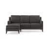 Abbey Sectional Sofa (Colour : Steel, Cushion : Hard, Seater : Left Aligned 2 Seater + Left Aligned Chaise)
