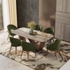 Paloma 6 seater Jupiter Spanish Ceramic Dining Table With 6 Celia Chairs