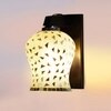 Devansh Solid Wood Electric Wall Light in Brown Colour with Multi Shade Count of 1 Light