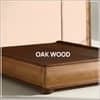 Elowen Softline King Size Bed in velvet With Oak wood Frame & Hydraulic Storage