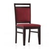 Alaine Solid Wood Dining Chair in Mahogany Finish & Mahogany Colour - Set of 2