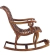 Rajasthani Solid Wood Rocking Chair in Provincial Teak Colour