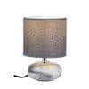 Grey and White Cylindrical Table Lamp
