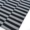 Jaipur Rugs Striped Wool 5x8 Feet Charcoal Slate And Ebony Dhurrie Carpet