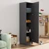Hexa Red Wooden 1 Door Wardrobe with Huge Storage Space in Slate Grey Colour